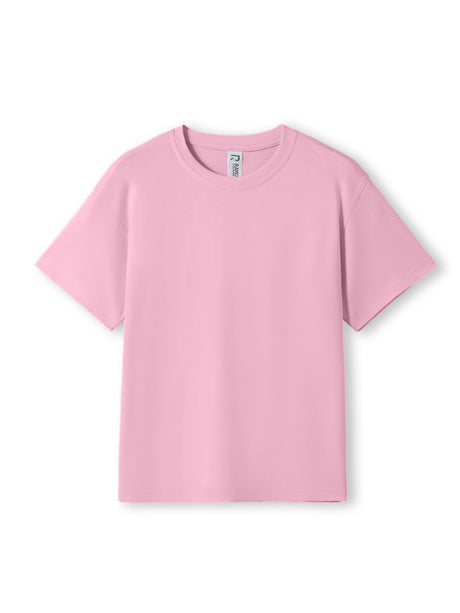 Ramo - A light pink, short-sleeved kids' regular fit cotton t-shirt with a crew neckline.