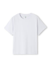 Ramo - A plain white kids' regular fit short-sleeve cotton t-shirt shown against a white background.