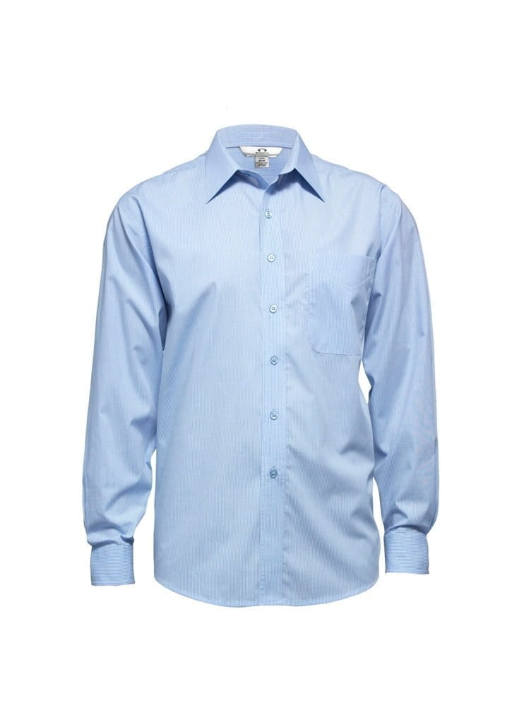 Mens Micro Check Long Sleeve Shirt