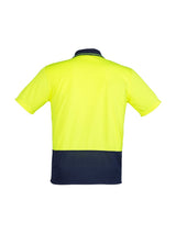 Unisex Hi Vis Basic Spliced Short Sleeve Polo