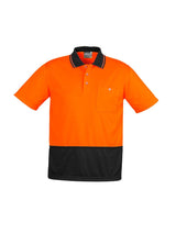 Unisex Hi Vis Basic Spliced Short Sleeve Polo