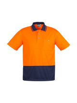 Unisex Hi Vis Basic Spliced Short Sleeve Polo