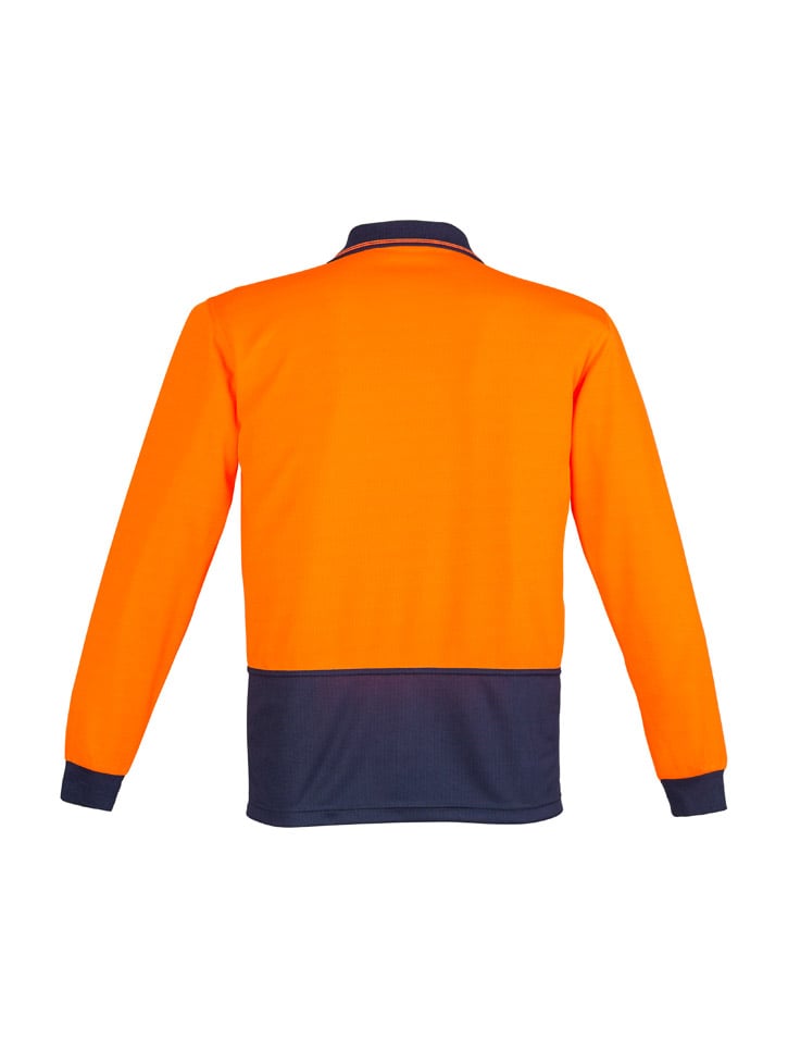 Unisex Hi Vis Basic Spliced Long Sleeve Polo