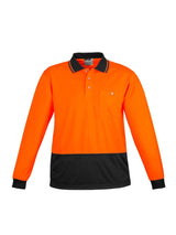 Unisex Hi Vis Basic Spliced Long Sleeve Polo