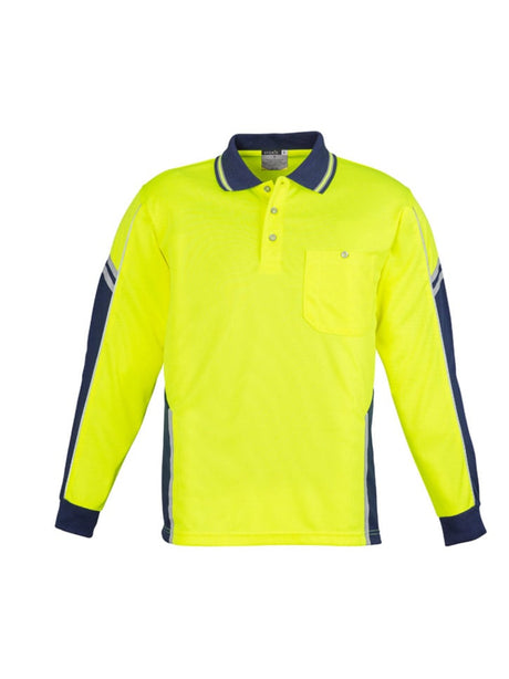 Mens Hi Vis Squad Long Sleeve Polo