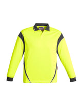 Mens Hi Vis Aztec Long Sleeve Polo