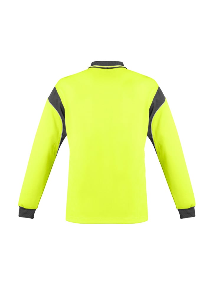 Mens Hi Vis Aztec Long Sleeve Polo