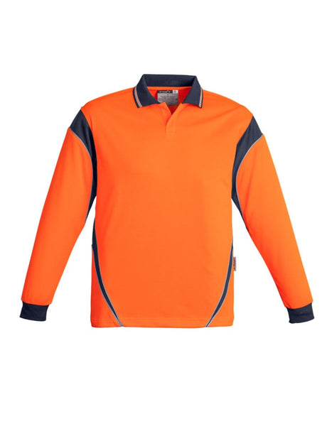 Mens Hi Vis Aztec Long Sleeve Polo