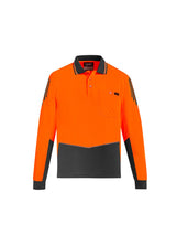 Mens Hi Vis Flux Long Sleeve Polo