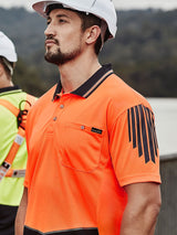 Mens Hi Vis Flux Short Sleeve Polo