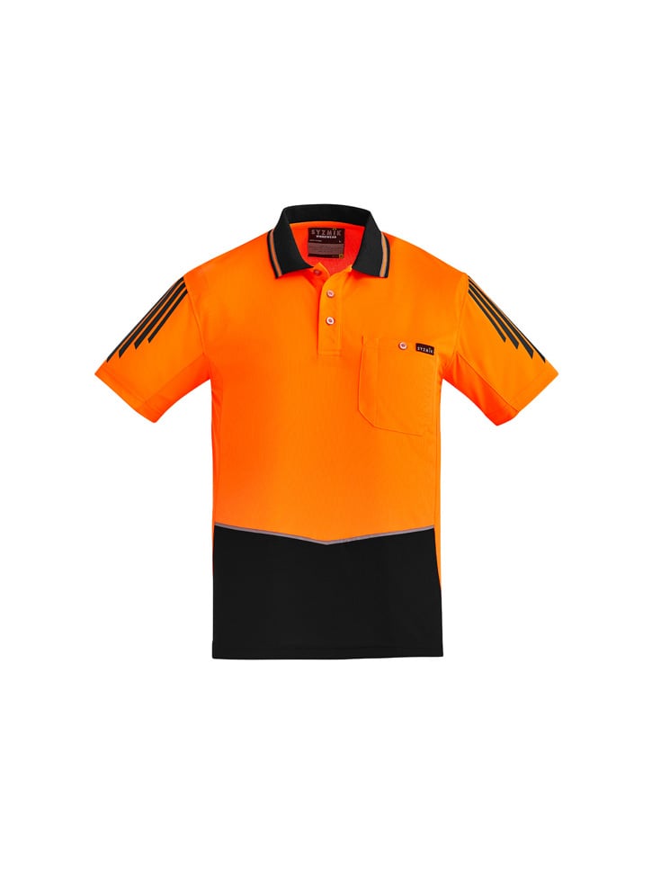 Mens Hi Vis Flux Short Sleeve Polo