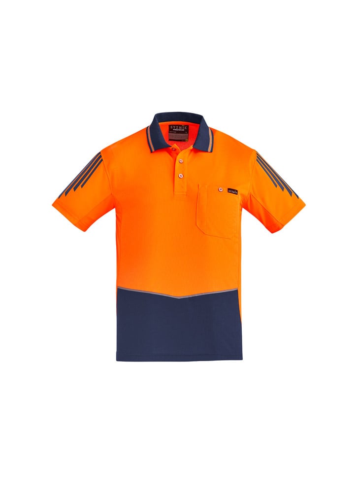 Mens Hi Vis Flux Short Sleeve Polo