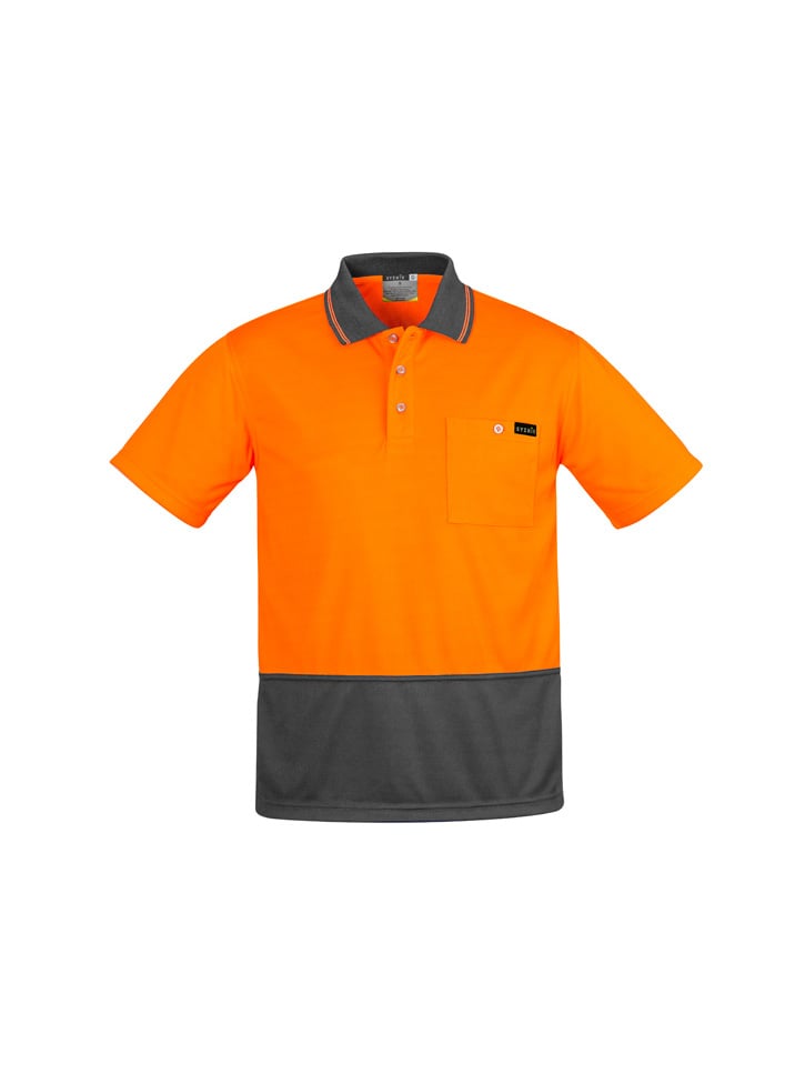 Mens Comfort Back Hi Vis Short Sleeve Polo