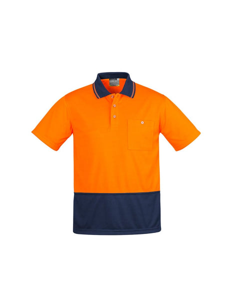 Mens Comfort Back Hi Vis Short Sleeve Polo