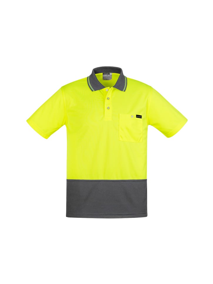 Mens Comfort Back Hi Vis Short Sleeve Polo