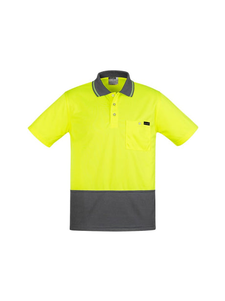 Mens Comfort Back Hi Vis Short Sleeve Polo