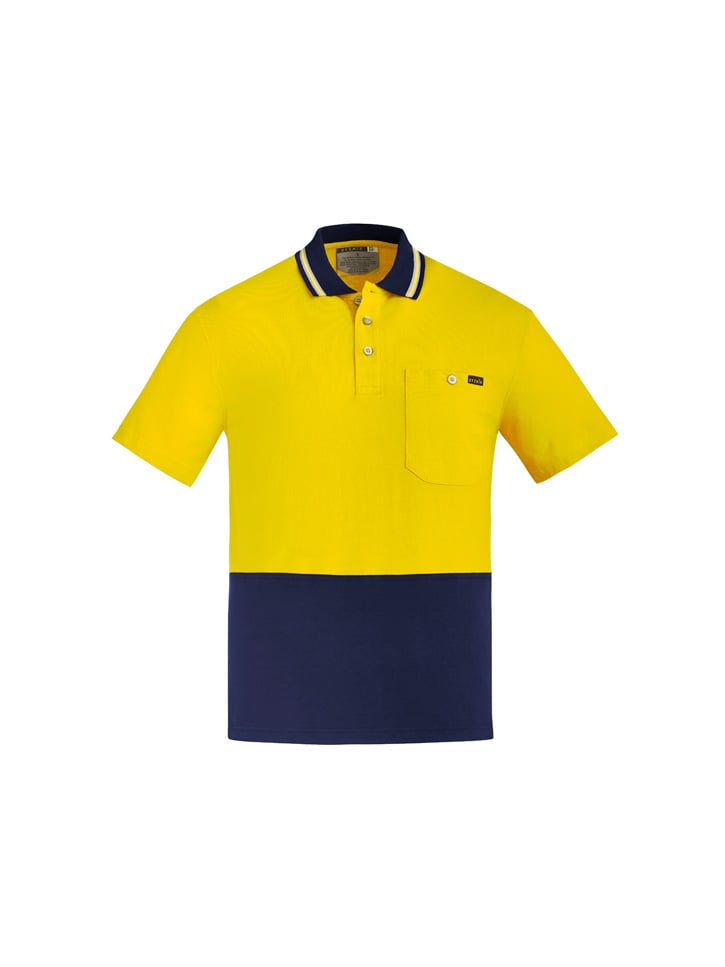 Mens Hi Vis Cotton Short Sleeve Polo