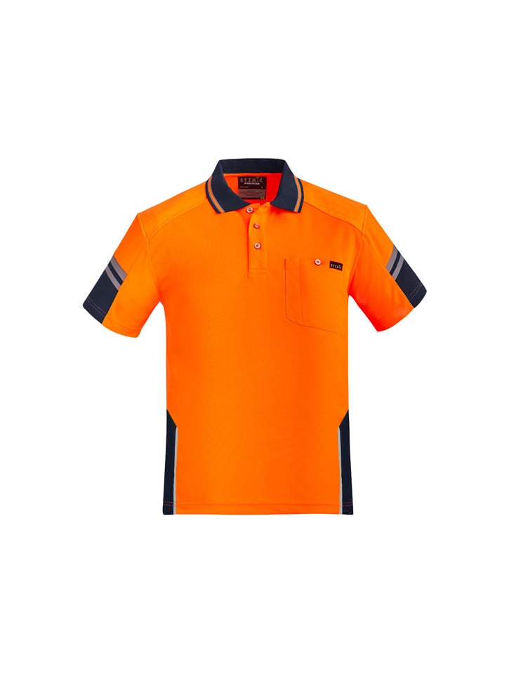 Mens Reinforced Hi Vis Squad Short Sleeve Polo