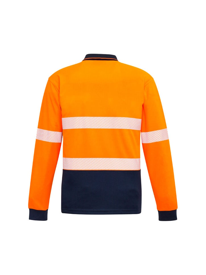 Unisex Hi Vis Segmented Long Sleeve Polo - Hoop Taped