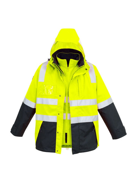 Mens Hi Vis 4 in 1 Waterproof Jacket