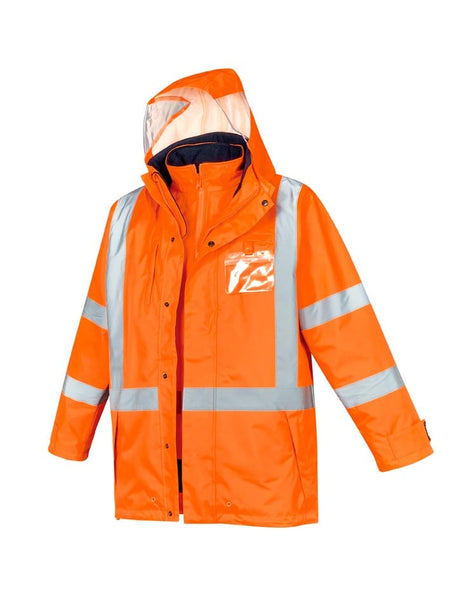 Mens Hi Vis X Back Taped 4 in 1 Waterproof Jacket