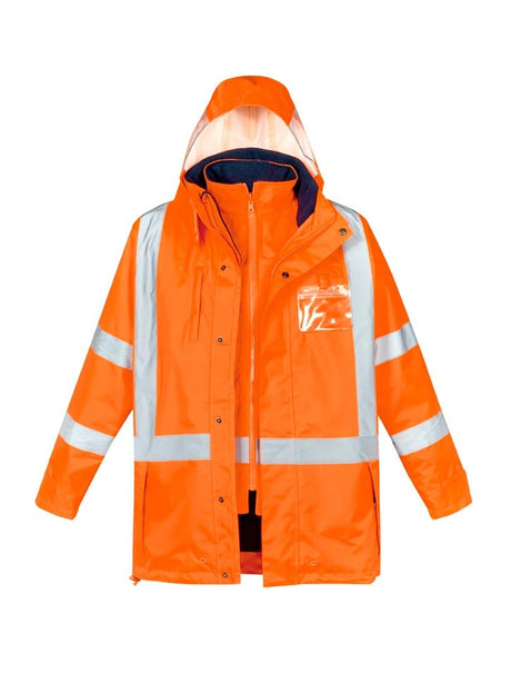 Mens Hi Vis X Back Taped 4 in 1 Waterproof Jacket