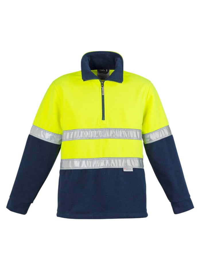 Mens Hi Vis Polar Fleece Jumper - Hoop Taped