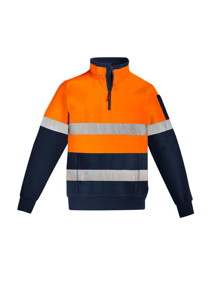 Mens Hi Vis 1/4 Zip Pullover - Hoop Taped