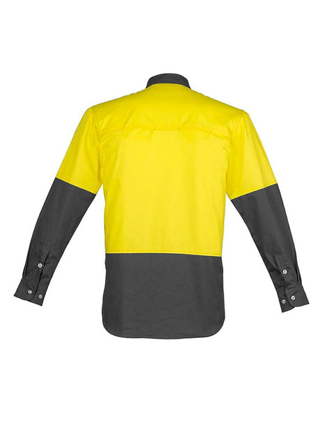 Mens Hi Vis Spliced Industrial Shirt