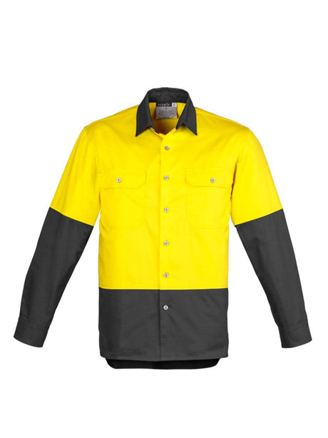 Mens Hi Vis Spliced Industrial Shirt