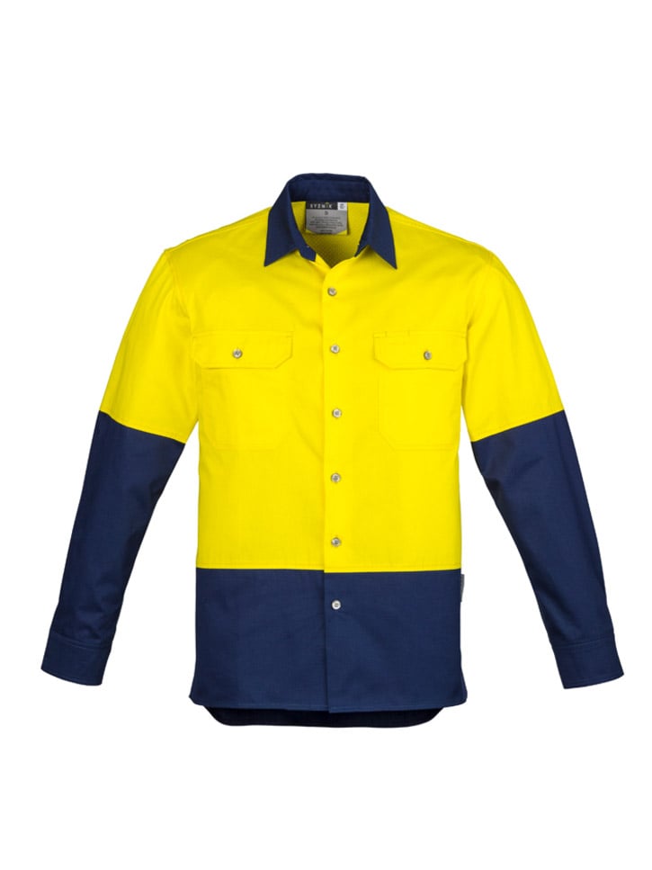 Mens Hi Vis Spliced Industrial Shirt