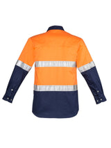 Mens Hi Vis Spliced Industrial Shirt - Hoop Taped