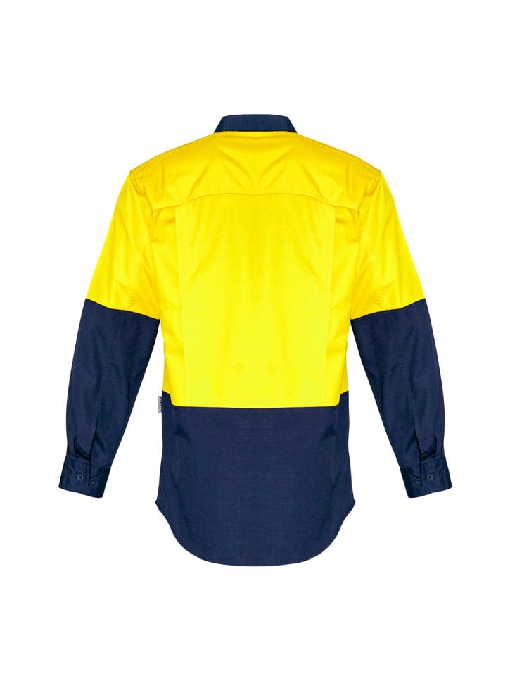 Mens Hi Vis Rugged Cooling Long Sleeve Spliced Shirt