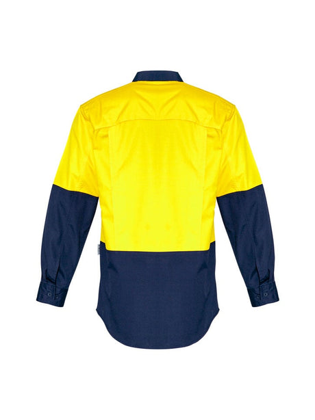 Mens Hi Vis Rugged Cooling Long Sleeve Spliced Shirt