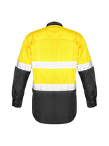 Mens Hi Vis Rugged Cooling Taped Long Sleeve Spliced Shirt