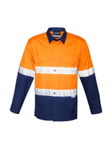 Mens Hi Vis Rugged Cooling Taped Long Sleeve Spliced Shirt