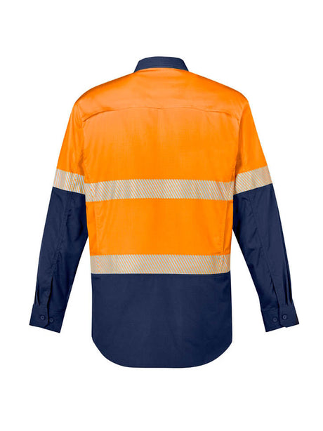 Mens Hi Vis Rugged Cooling Hi Vis Segmented Tape Long Sleeve Shirt