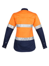 Womens Hi Vis Spliced Industrial Shirt - Hoop Taped