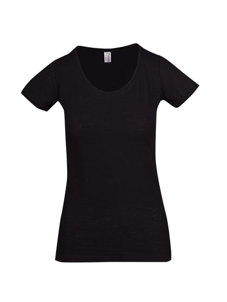 Ladies Raw Cotton Wave Tee