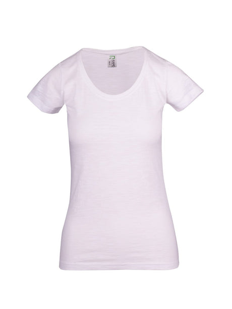 Ladies Raw Cotton Wave Tee