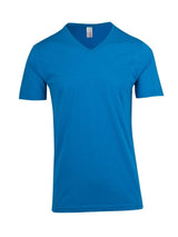 Mens Raw Cotton Wave V-Neck Tee