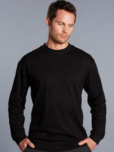 Mens 100% Cotton Crew Neck Long Sleeve London Tee