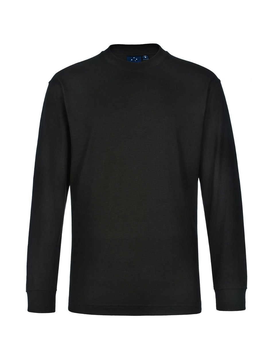 Mens 100% Cotton Crew Neck Long Sleeve London Tee