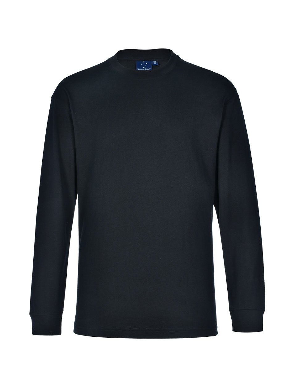 Mens 100% Cotton Crew Neck Long Sleeve London Tee