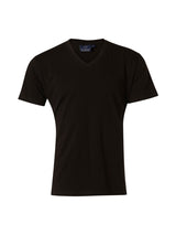 Mens V-Neck Cotton Stretch Tee Shirt