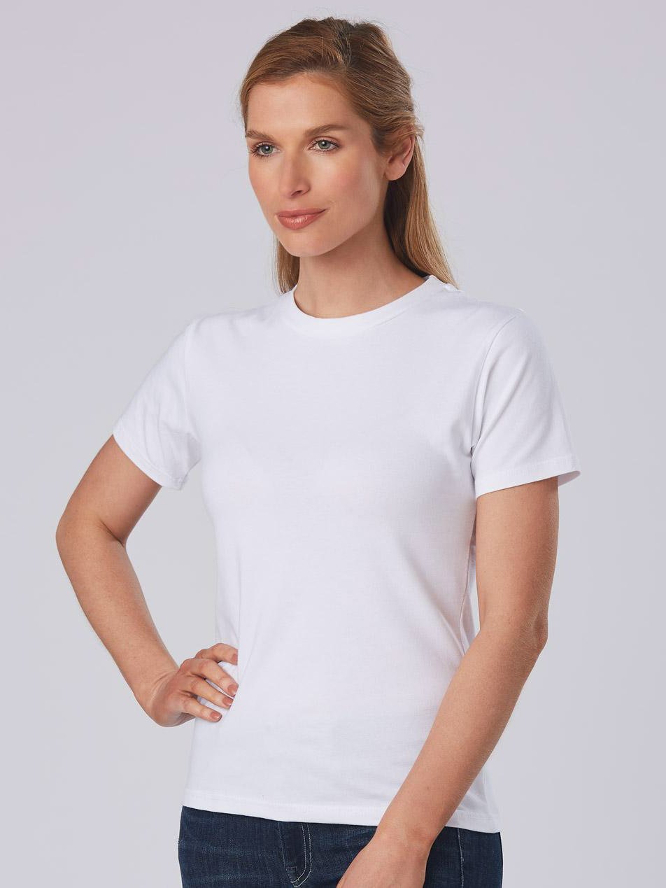 Ladies Superfit Cotton Stretch Fitted Tee