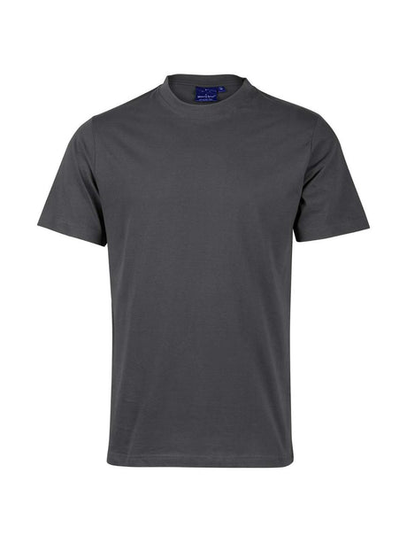 Mens Savvy 100% Cotton Semi-Fitted Short Sleeve Tee Shirt