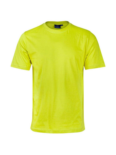 Mens Savvy 100% Cotton Semi-Fitted Short Sleeve Tee Shirt