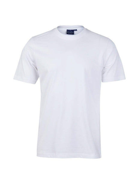 Mens Savvy 100% Cotton Semi-Fitted Short Sleeve Tee Shirt