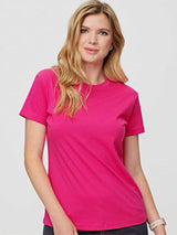 Ladies Savvy 100% Cotton Semi-Fitted Short Sleeve Tee Shirt